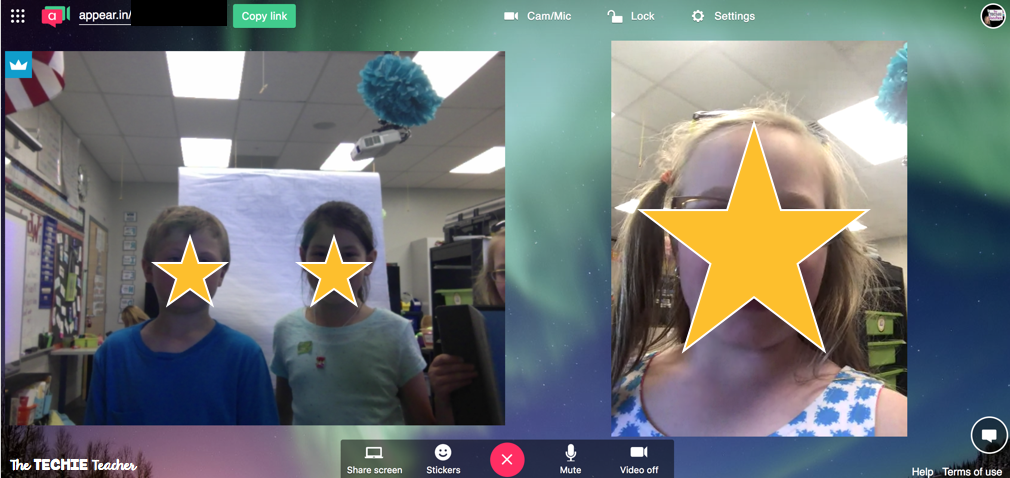 Using Appear.in to videochat with the students safely. 