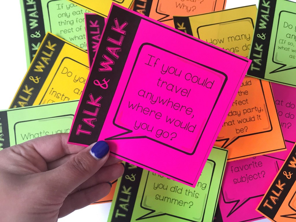 students are each given a card