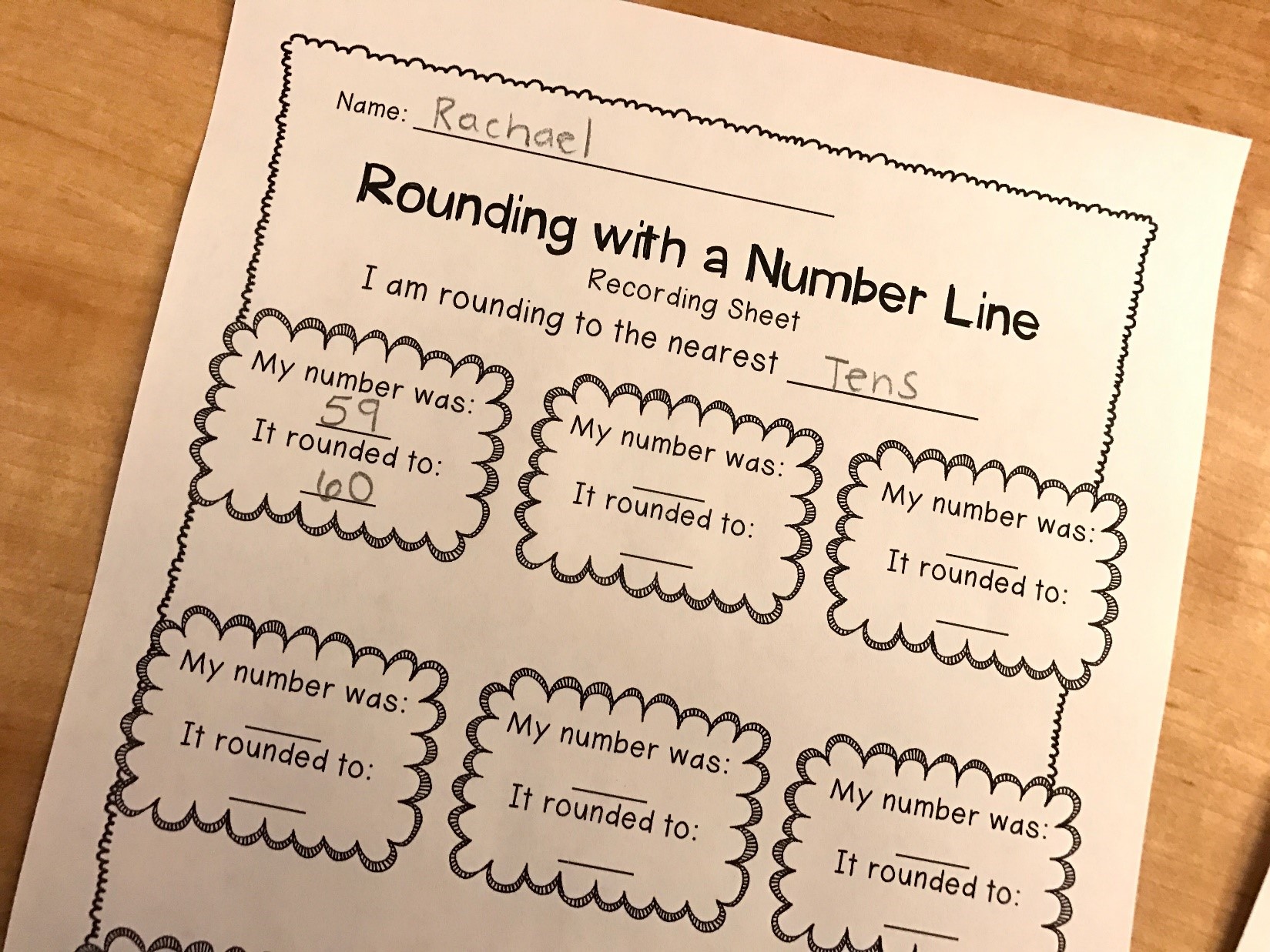rounding with a number line