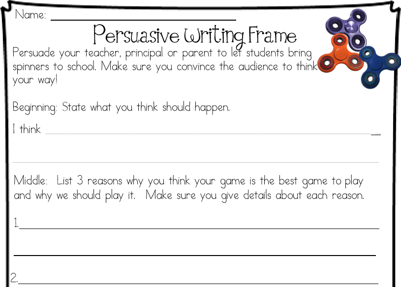 Write to persuade by having students write you a letter