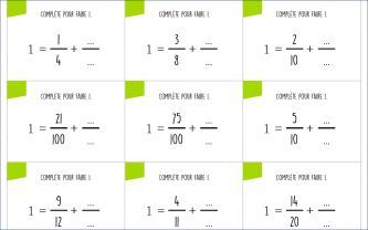 Beneylu -Les cartes vertes du jeu de l'oie des fractions